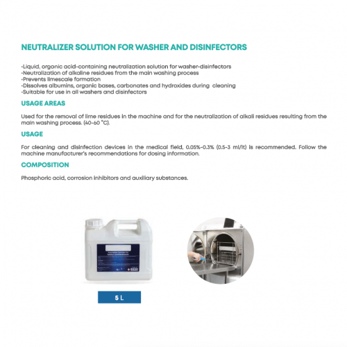 Neutralizer Solution for Washers & Disinfectors